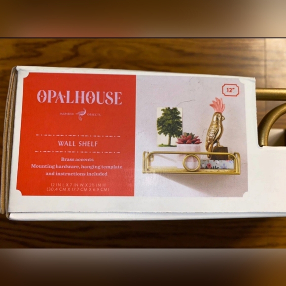 Opalhouse 12" x 7" Decorative Wall Shelf Gold RARE TO FIND - Picture 5 of 8